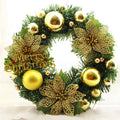 30cm plastic Christmas wreath in multiple colours including red gold blue pink purple silver