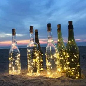 2-metre copper wire LED string light with bottle stopper for wine bottle decoration