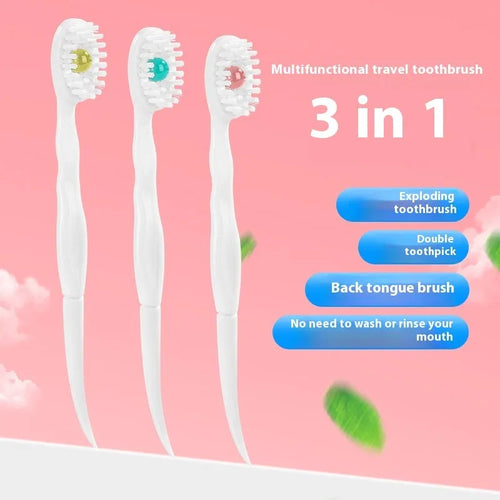 Box of 20 disposable bead toothbrushes with flavour options for travel dental hygiene