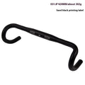Black UNO aluminium alloy road bike drop handlebar showing curved shape and 31.8mm clamp section.