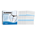 Box of 10 beige body shaping adhesive patches for skin tightening, each measuring 12 by 12 centimetres.