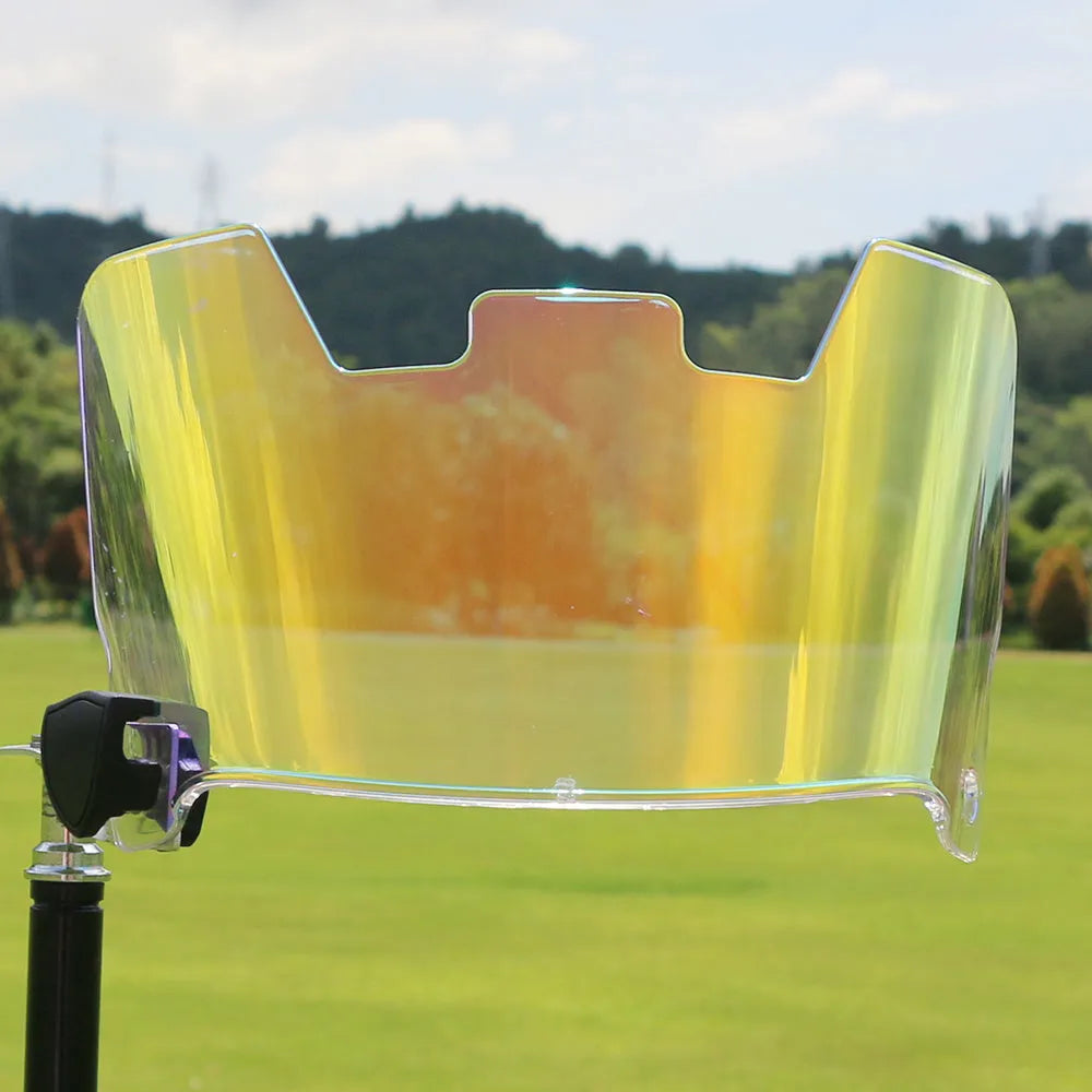 Rugby helmet goggles in multiple colours mounted on a rugby scrum cap