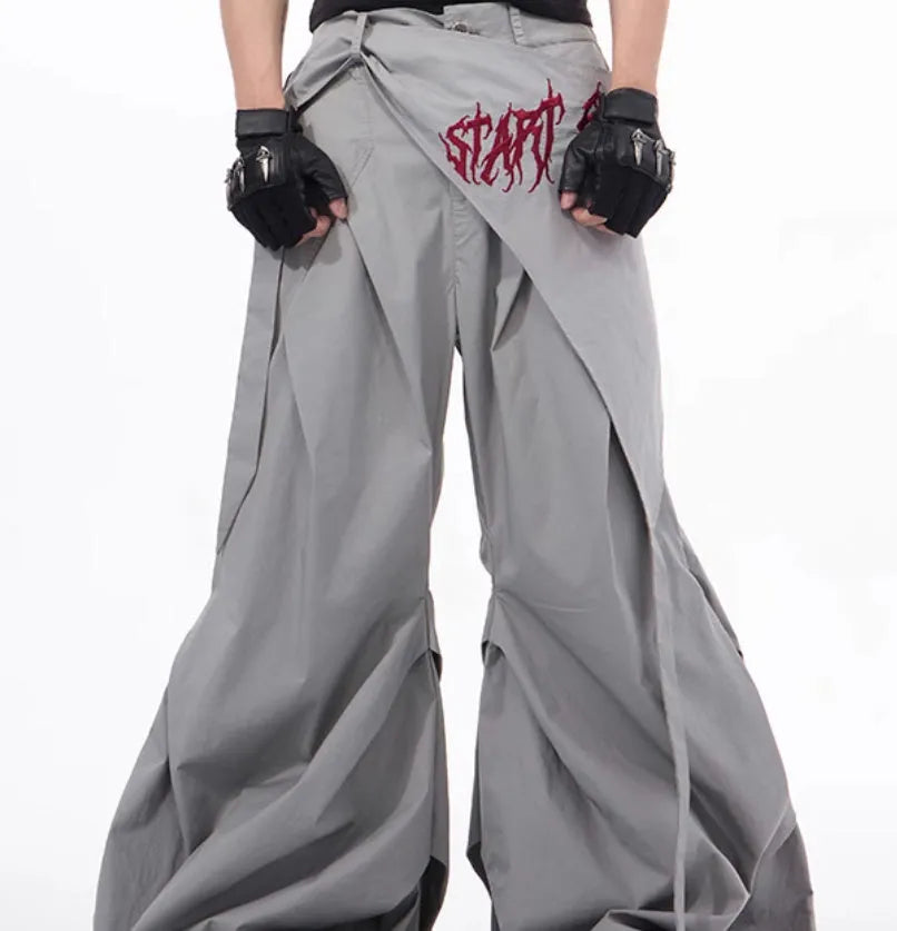 Boys wide-leg trousers in Korean style black and grey options