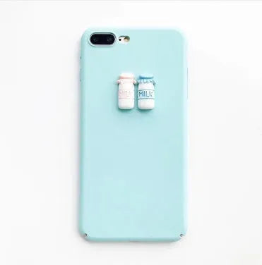 3D cartoon cat design silicone phone case for iPhone models on white background