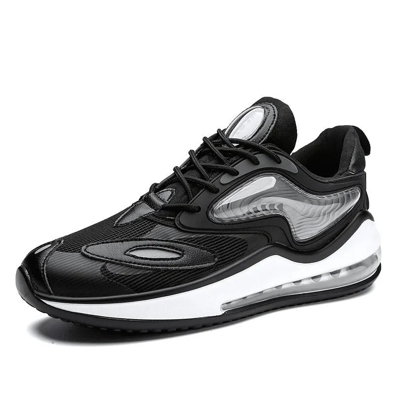 Men's summer casual shoes with air cushion height increasing system in Space Black colour