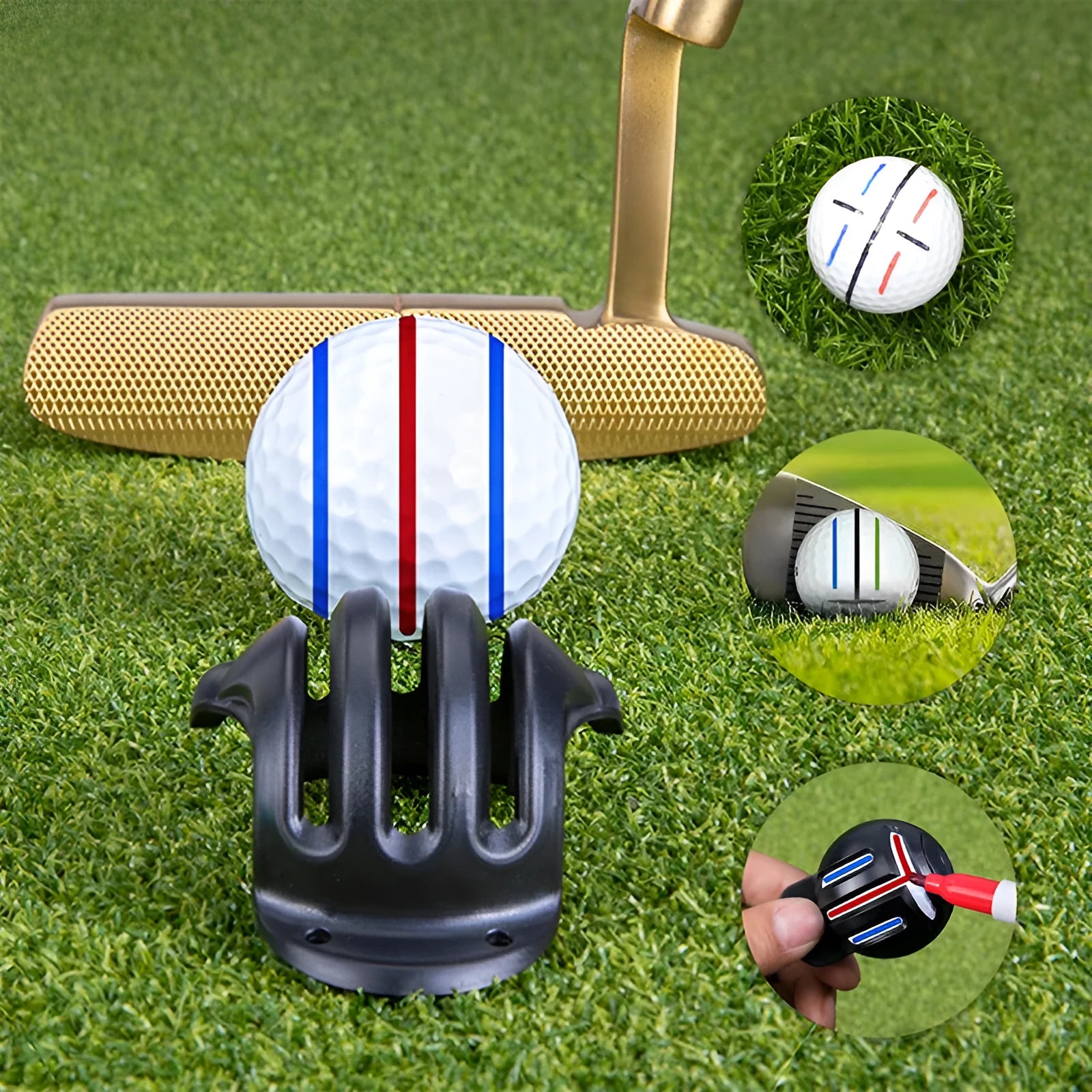 Golf scriber putter alignment tool with plastic construction and multiple marking instruments