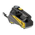 Black vehicle-mounted tyre inflator with digital display and LED lighting