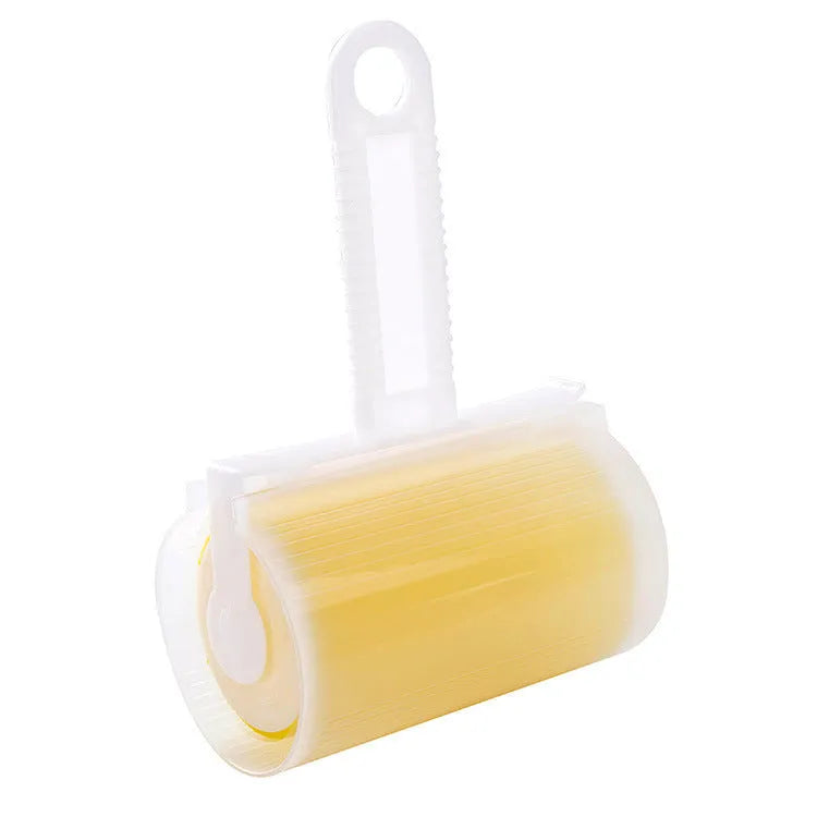 Washable reusable lint roller with cover for pet hair removal on fabrics