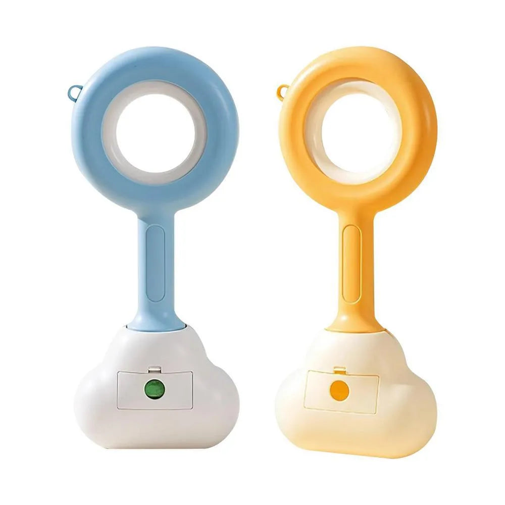 Cloud-shaped dog pooper scooper in white blue colour with comfortable grip handle