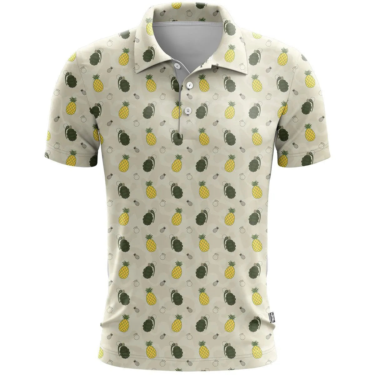 Men's 3D printed sports short sleeve top in loose fit with colour pattern