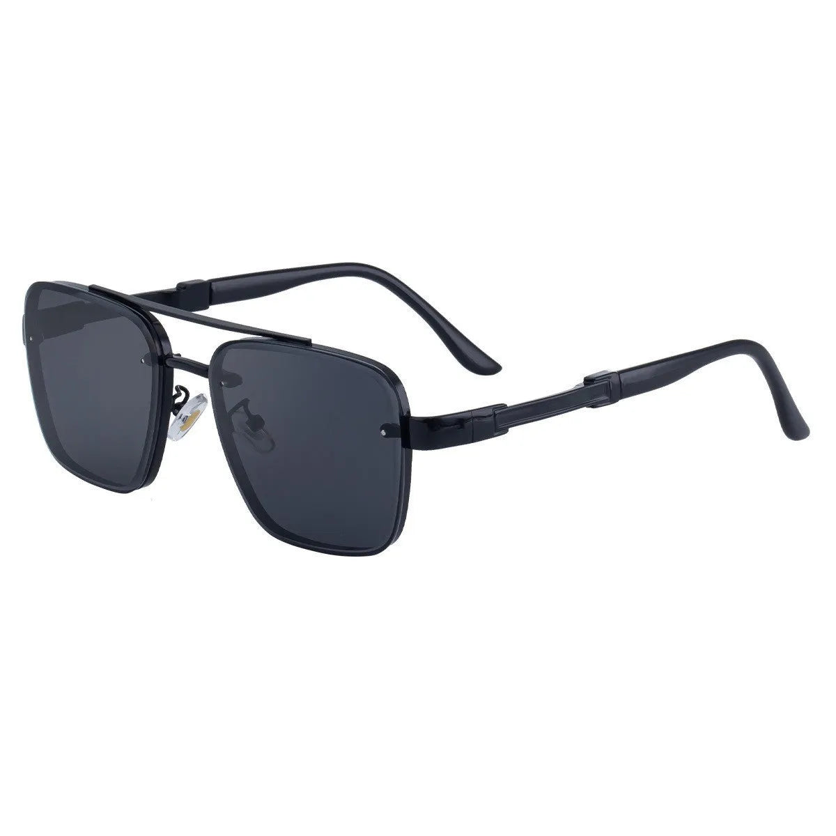 Men's vintage sunglasses with PC lenses in gold double gray colour with European styling