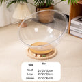 Transparent acrylic cat space capsule bed with turntable base in various sizes