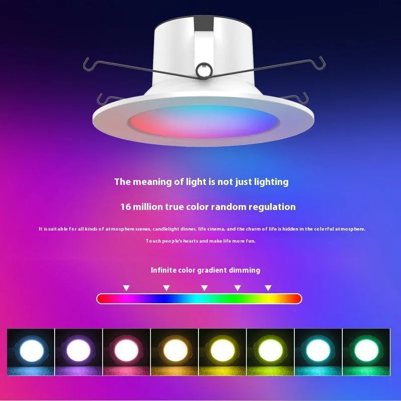 Smart RGBW colour-changing ceiling lamp with remote control and E26 base for US voltage