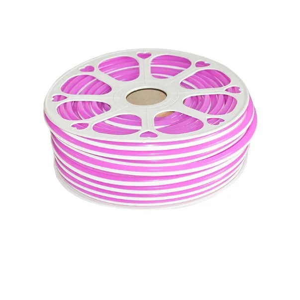 Flexible silicone neon light bar showing 8mm width and available in multiple colours on 50 metre roll