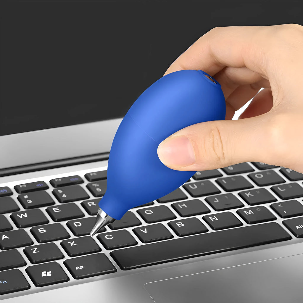 Blue and black rubber dust removal ball cleaning tool for camera and mobile phone maintenance