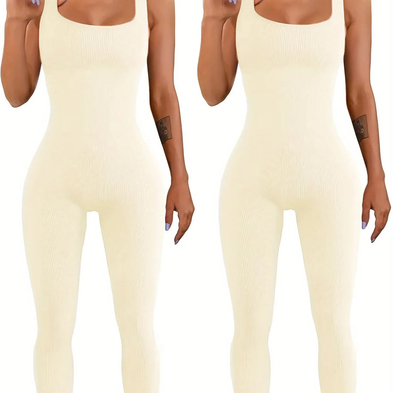 Women's spandex suspender tank top tights with long sleeves and button details