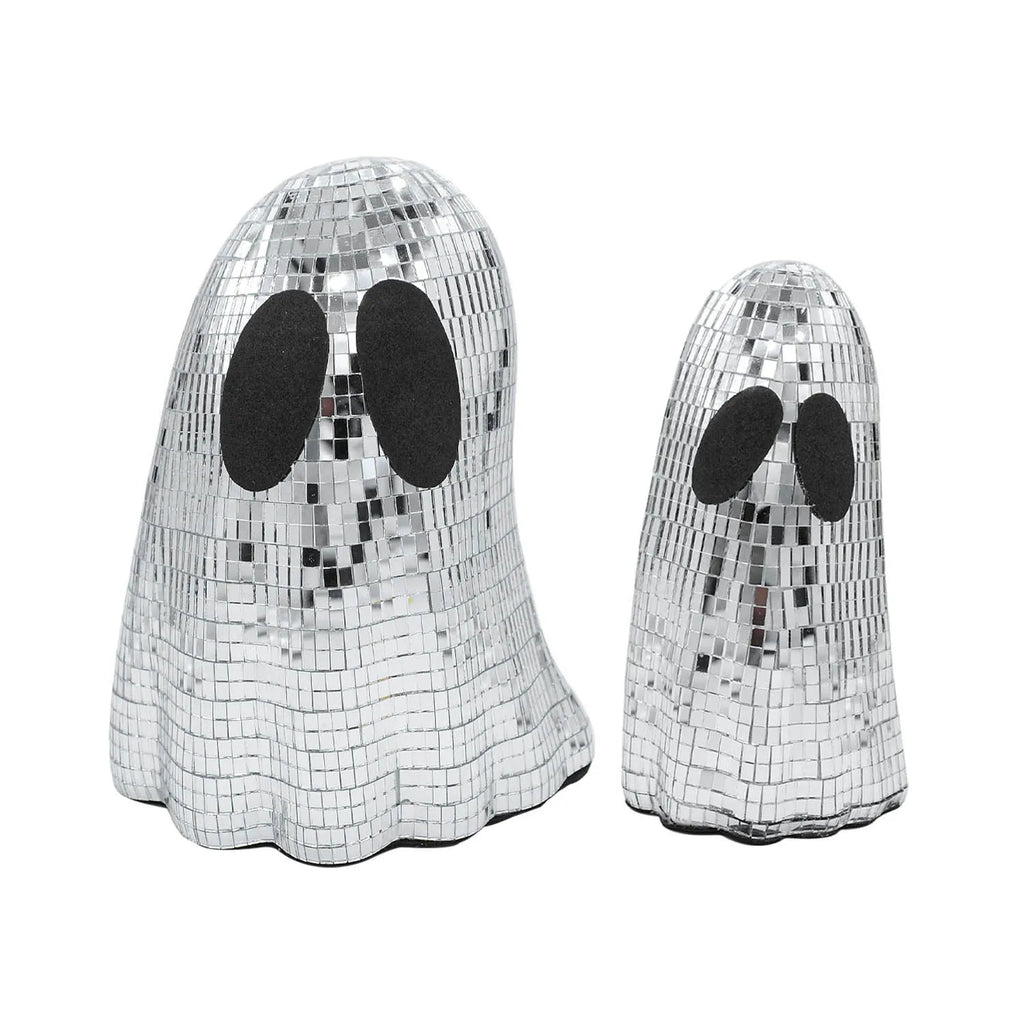 Silver ghost mosaic patch Halloween desktop decoration in two sizes