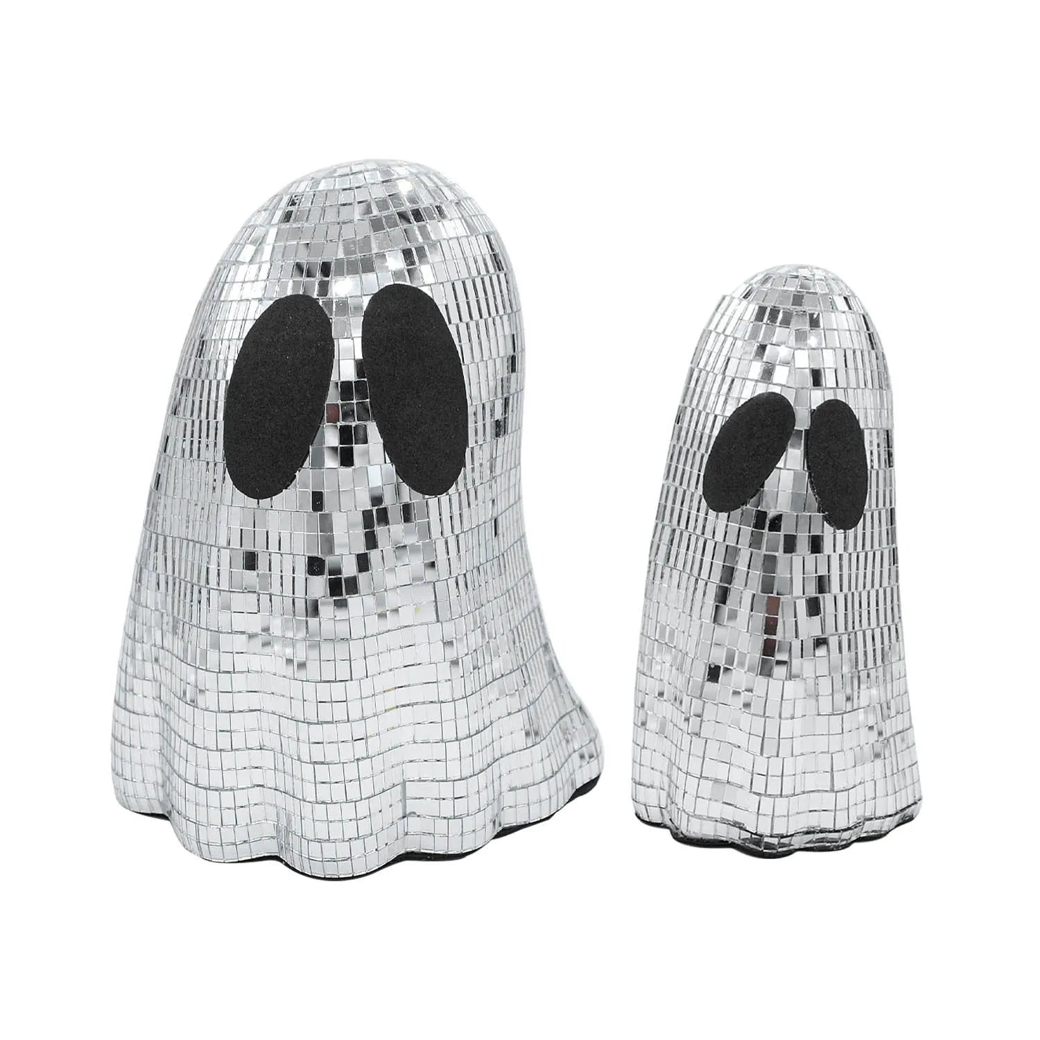 Silver ghost mosaic patch Halloween desktop decoration in two sizes