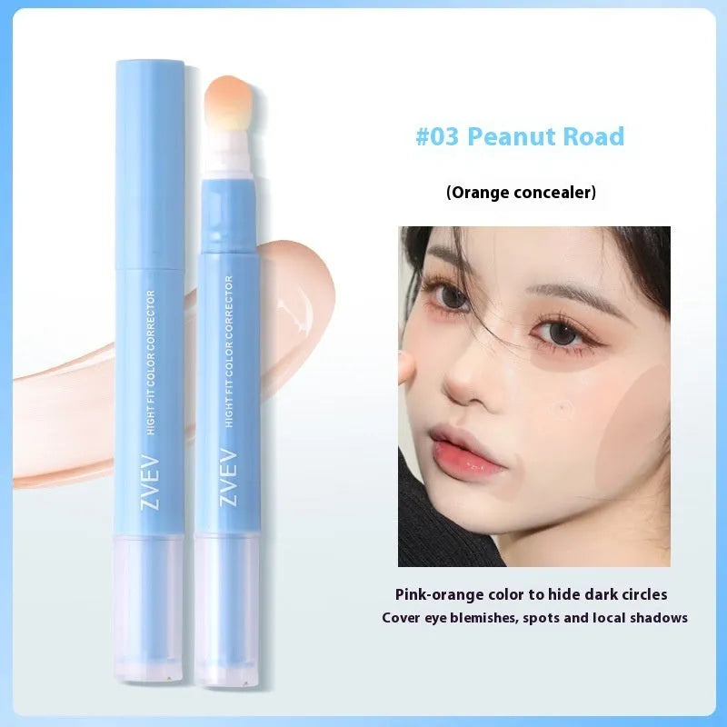 Sponge brush head concealer pen for clothing with three colour correction shade options