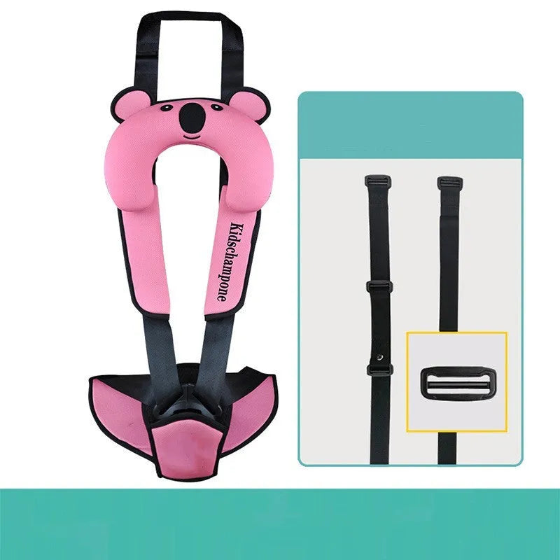 Number One Safety Seat portable child seat belt retainer in rose pink colour suitable for 12-36kg children