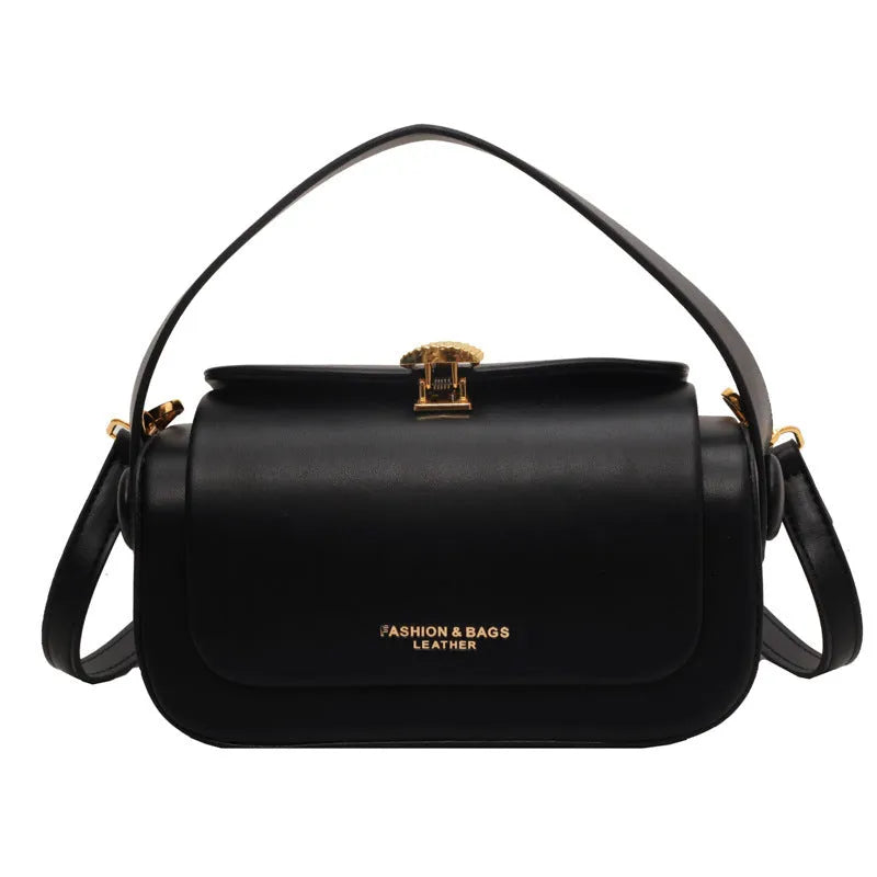 Women's personalised PU leather messenger bag with embossed lettering in beige colour