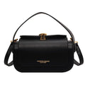 Women's personalised PU leather messenger bag with embossed lettering in beige colour
