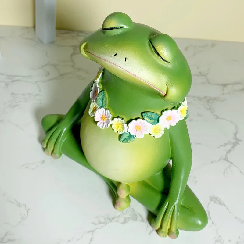 Magic Yoga Frog decoration ornament in RDW123 colour for home micro landscape displays