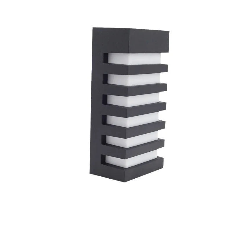 Modern aluminium outdoor wall lamp with six-layer minimalist design