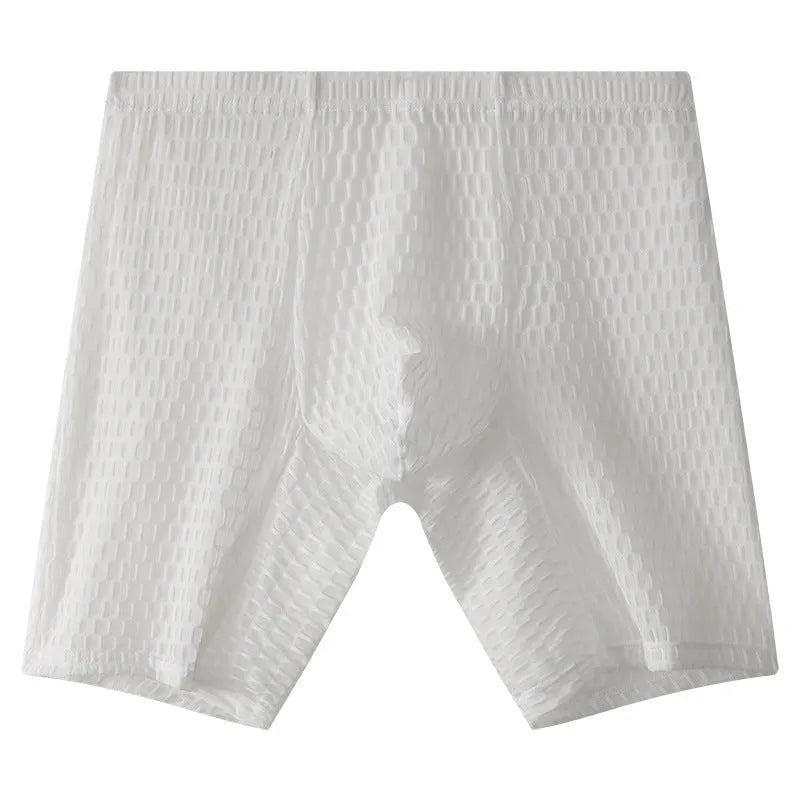 Men's lace boxer shorts in lengthened cut with mid waist design for shaping and hip-lifting support