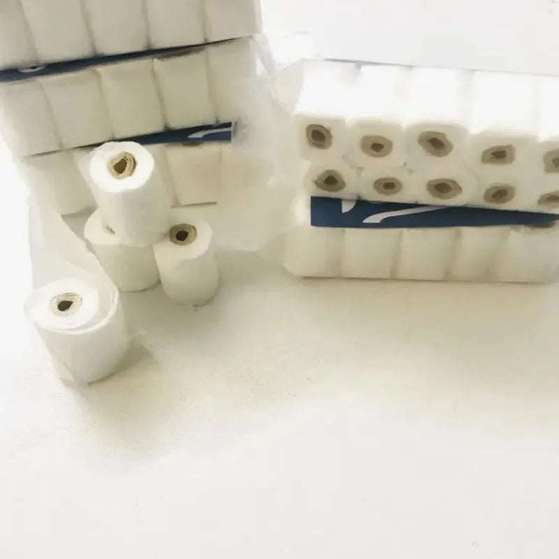 Miniature paper simulated toilet paper roll model for children, showing 30mm width and 80mm height.