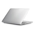 Transparent crystal PC hard shell protective case for MacBook Pro 14.2 and 16.2 inch on a desk