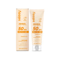 80g bottle of clear zinc oxide mineral sunscreen with chamomile and aloe extracts.