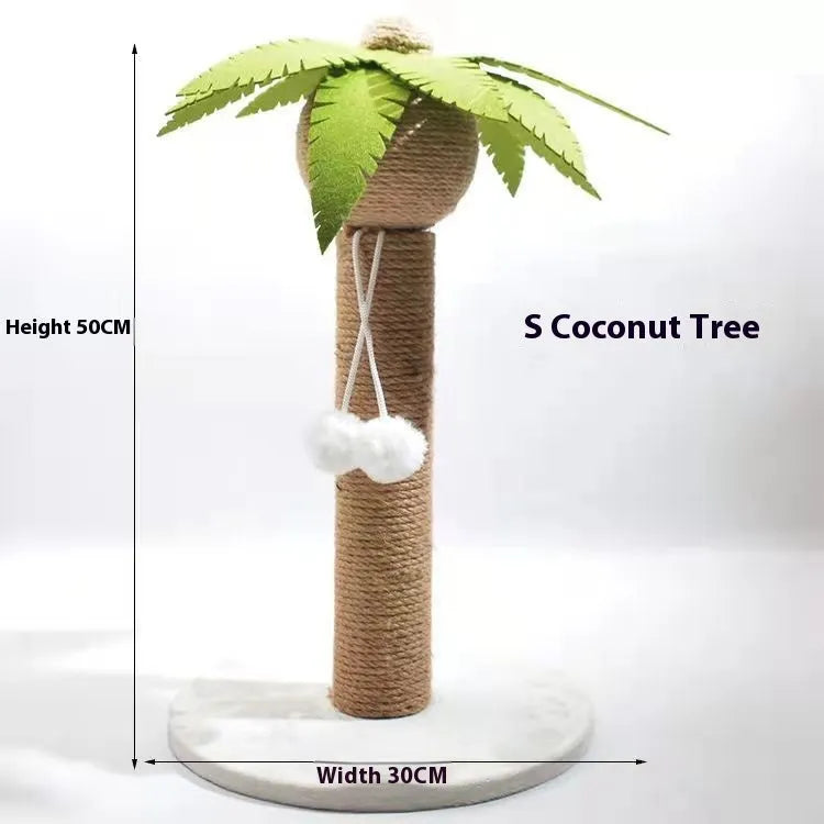 Cactus-shaped cat scratch board with sisal scratching pole climbing frame for cats