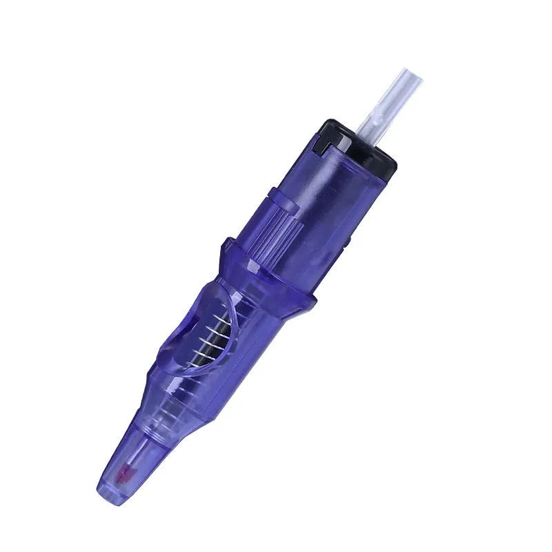 Tattoo integrated needle drawing tool with ballpoint pen mechanism in multiple colour options