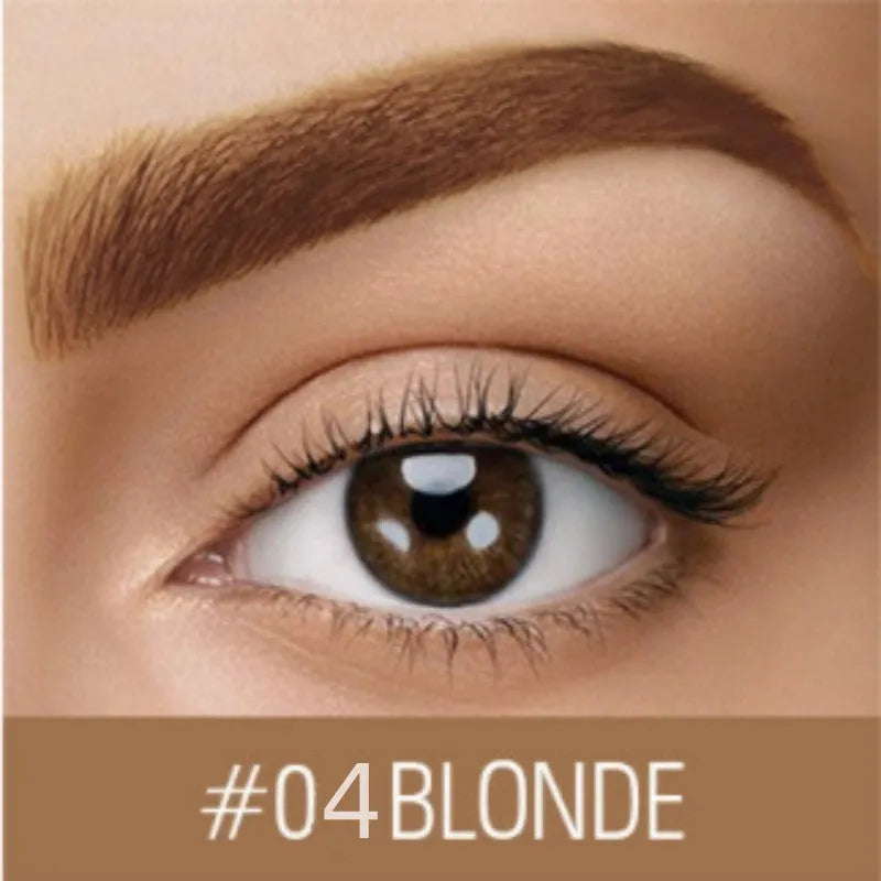 Waterproof eyebrow cream and eyebrow dye kit in dark grey and golden yellow shades for natural brow definition