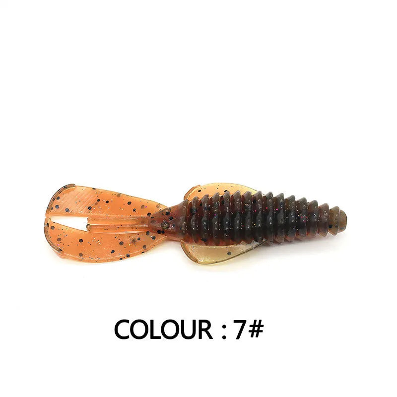 Soft plastic PVC fishing lure measuring 8cm with simulation bait design in multiple colour options