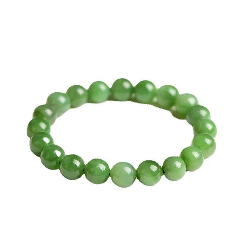 Natural Hetian jade bracelet with jasper stones in multiple bead size options