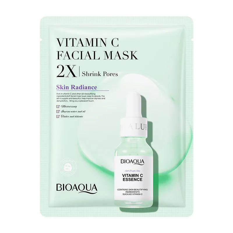 Single white collagen and hyaluronic acid facial sheet mask, 30g gel treatment.