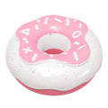 TPR molar teeth cleaning donut dog toy with squeaker in pink, yellow and chocolate colours