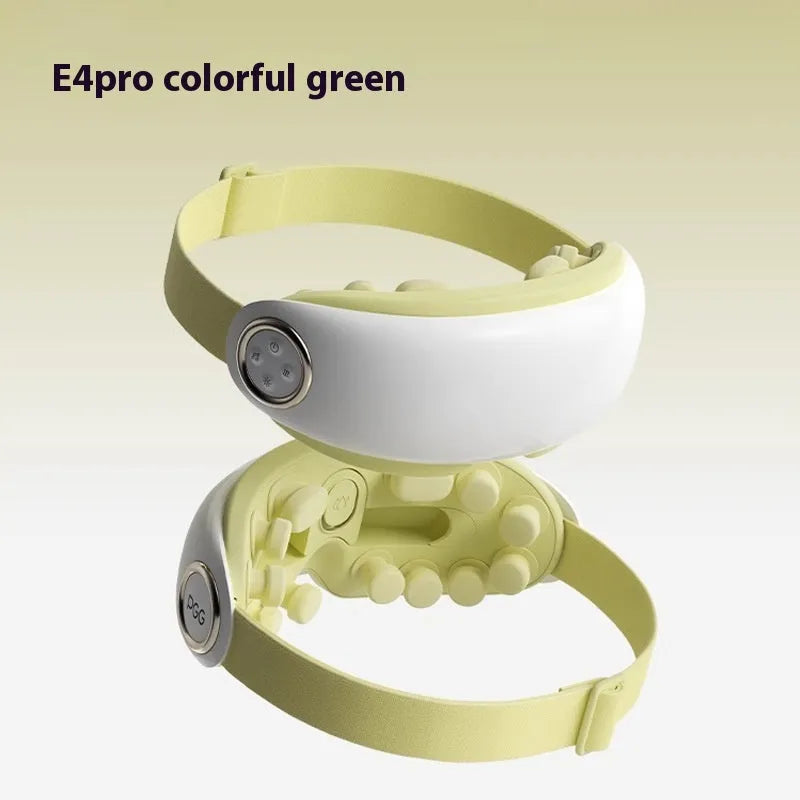 Purplish grey rechargeable Bluetooth steam eye moisturising massager on a white background