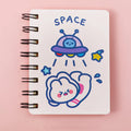 Astronaut series pocket flipper notebook showing one of four cover design options: Astronaut Bear, Planet Teddy, Space Cat, or UFO.
