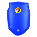 Red boxing helmet with integrated chest protector training gear shown from front