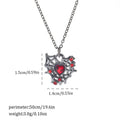Dark style Halloween necklace for women with a choice of alloy bat, spider, or cross pendants on a chain.
