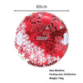 PVC winter ski ring toy in three colour options: snow mountain, ice-snow blue, and flame red designs