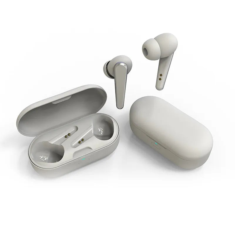 Black ANC active noise reduction wireless Bluetooth headphones with earplug design
