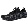 Outdoor upstream sports shoes with non-slip rubber sole and breathable gauze lining in white black pink ash orange and black blue