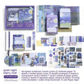 A6 grid notebook creative gift box with artistic plaid design containing 12 stationery components
