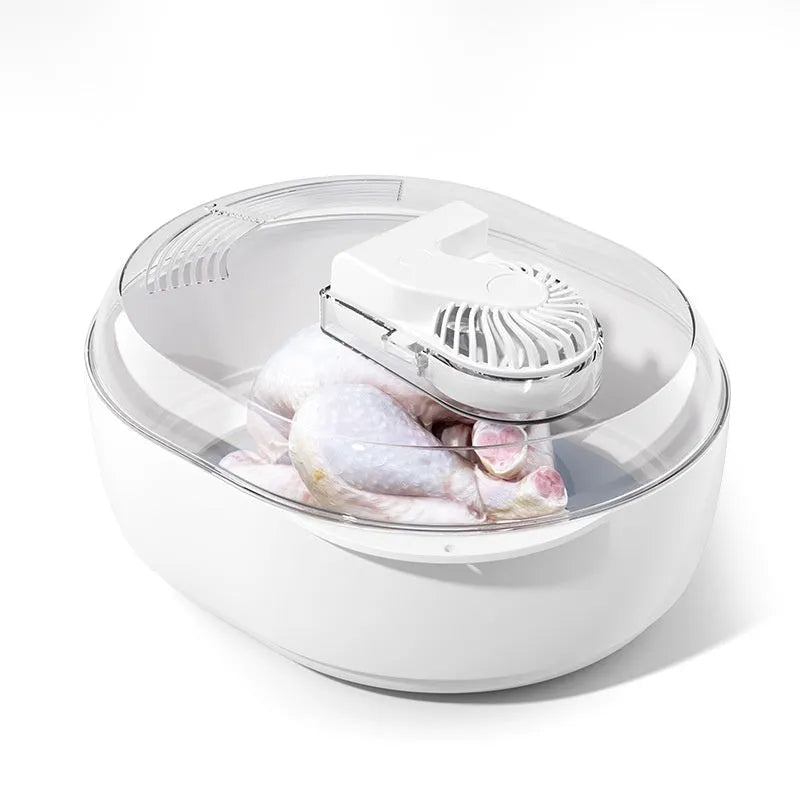 Aluminium quick defrosting plate showing modern design with USB cable connection option
