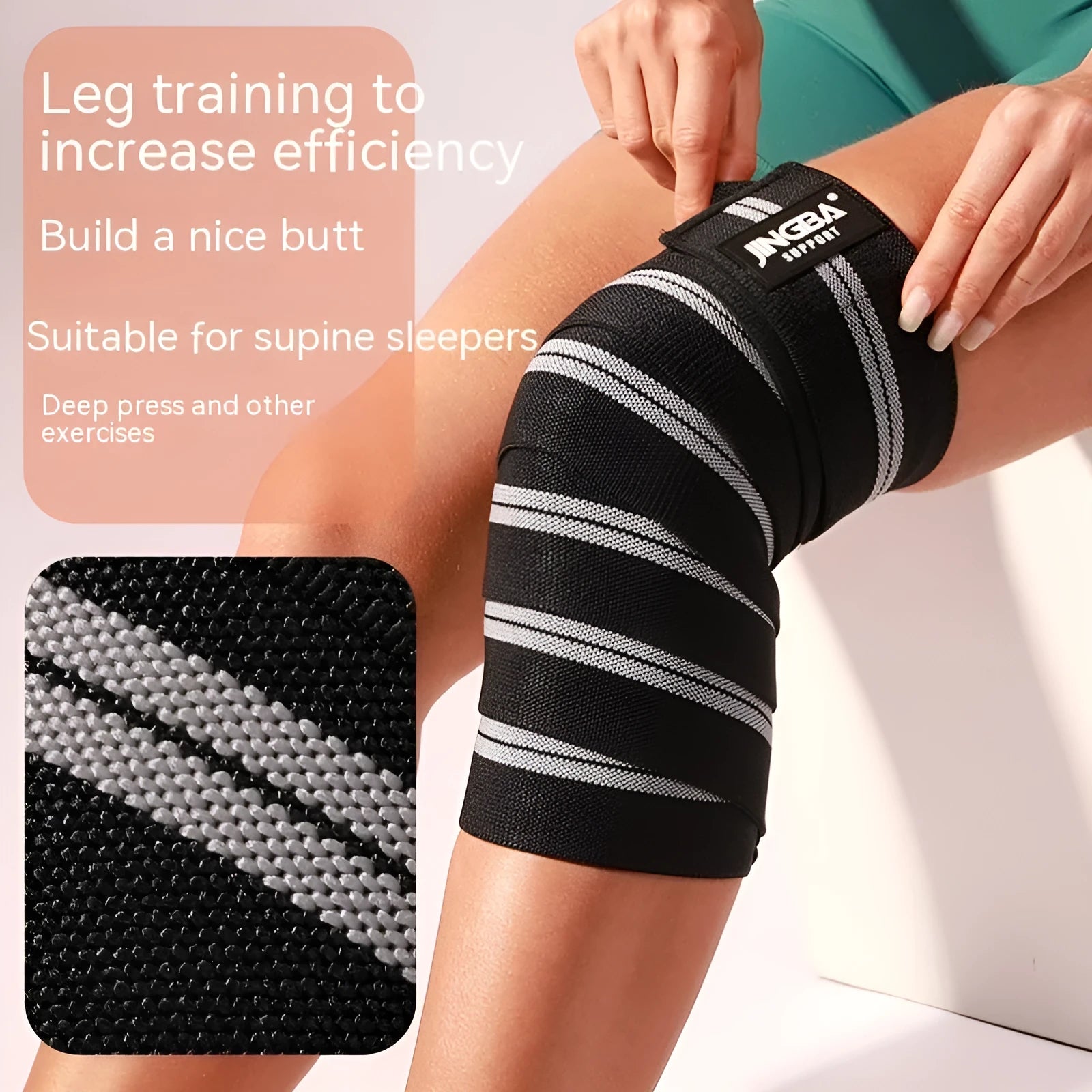 Adjustable adult knee pads in blue, red, yellow or grey for weightlifting and multiple sports