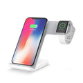 Black or white wireless phone charger with 140x121x105mm dimensions and Type-C cable